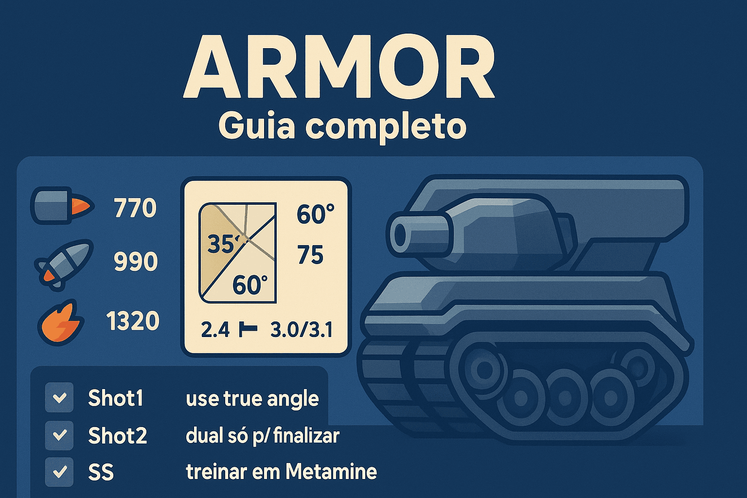 Armor — Guia completo: armamento, delay, técnicas e como dominar