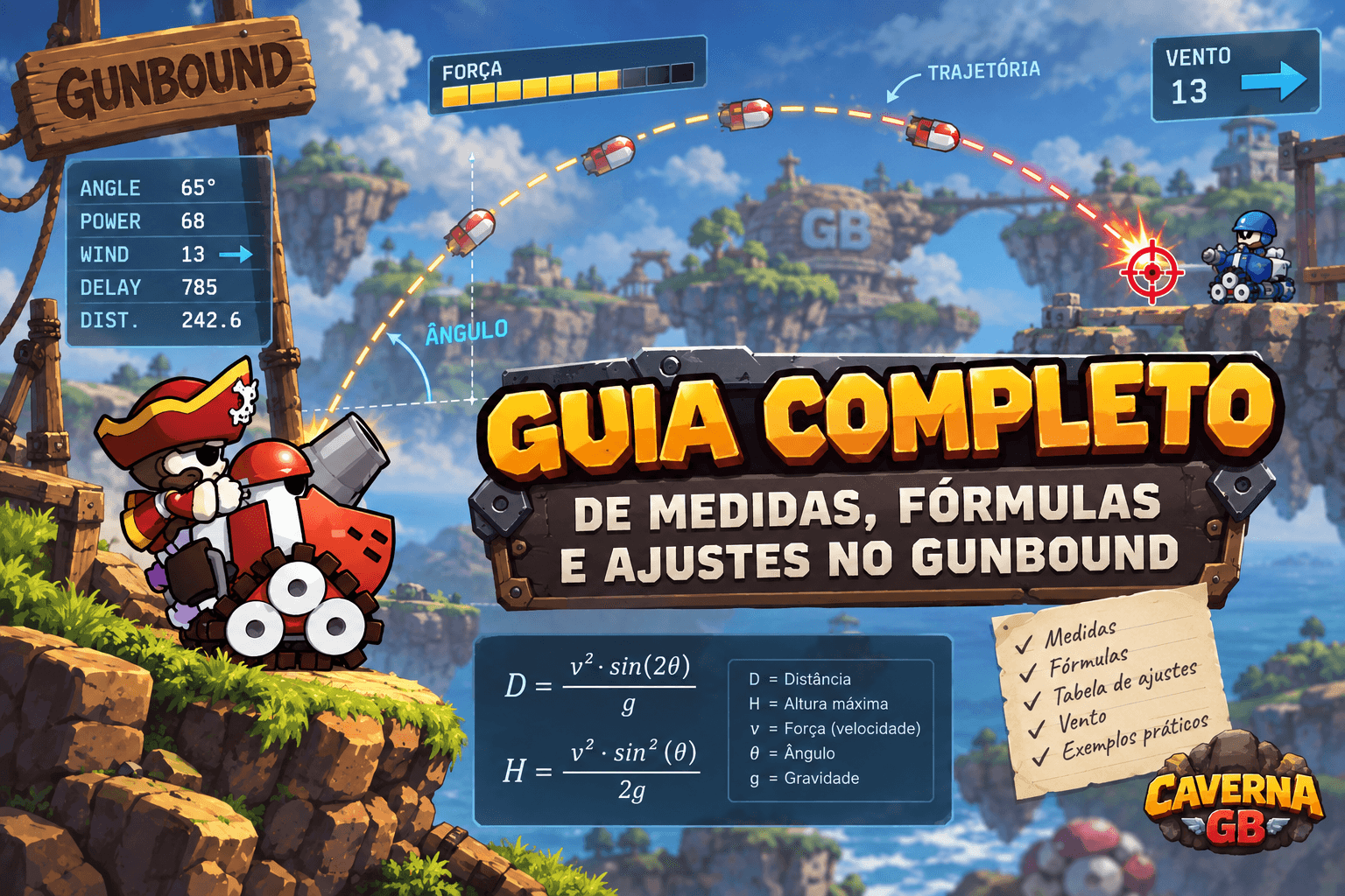 Guia Completo de Medidas, Fórmulas e Ajustes no Gunbound